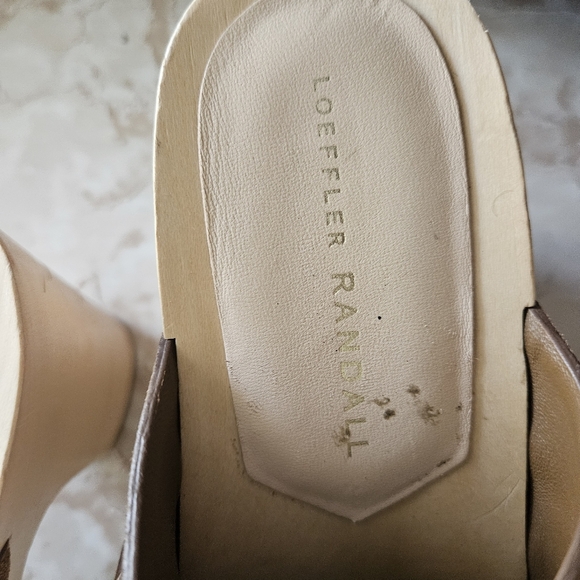 Loeffer Randall Cacao Suede Merrill Wooden Heeled Boho Braid Clogs Size 8.5 - Picture 10 of 16